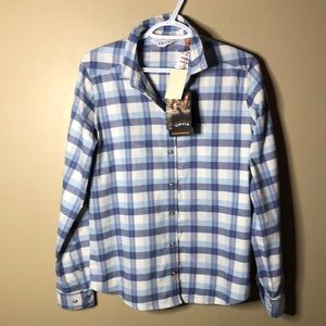 Orvis plaid button up western style